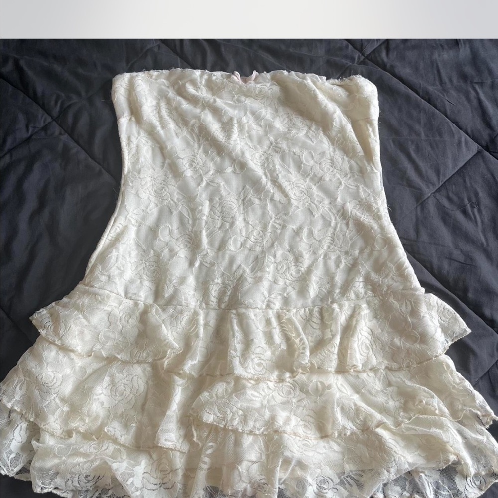 Windsor Cream Lace Mini Dress